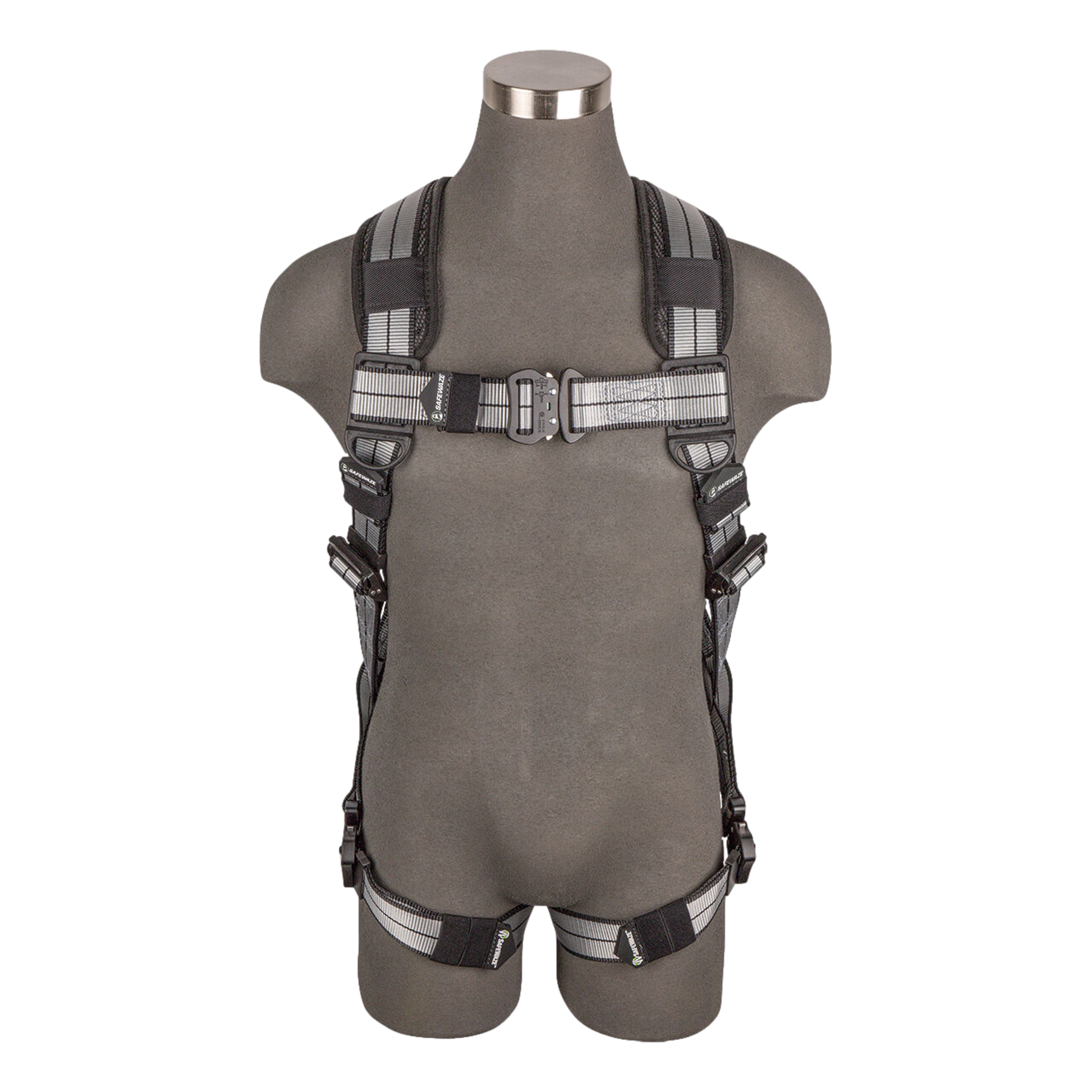 Safewaze 020-1222 PRO+ Slate harness Medium front view on model