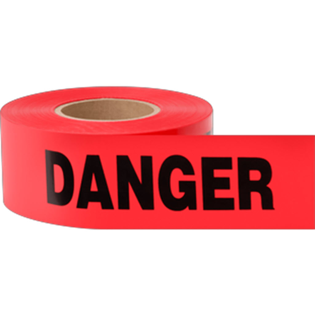 Ironwear 1103-02 Barrier Tape, "Danger," Red, 1.5 Mil, 1000' Roll - OutdoorPowerDeals