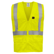 Ironwear 1284FR-LZ 4XL FR Poly Mesh Vest, Lime, Zip Front, High Visibility - OutdoorPowerDeals