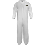 Ironwear 1600 Disposable Poly Coverall, White, Full Body Protection - OutdoorPowerDeals