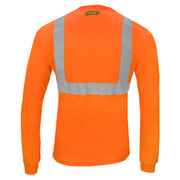 Ironwear 1835-O 3XL orange ANSI Class 2 long sleeve safety shirt front view