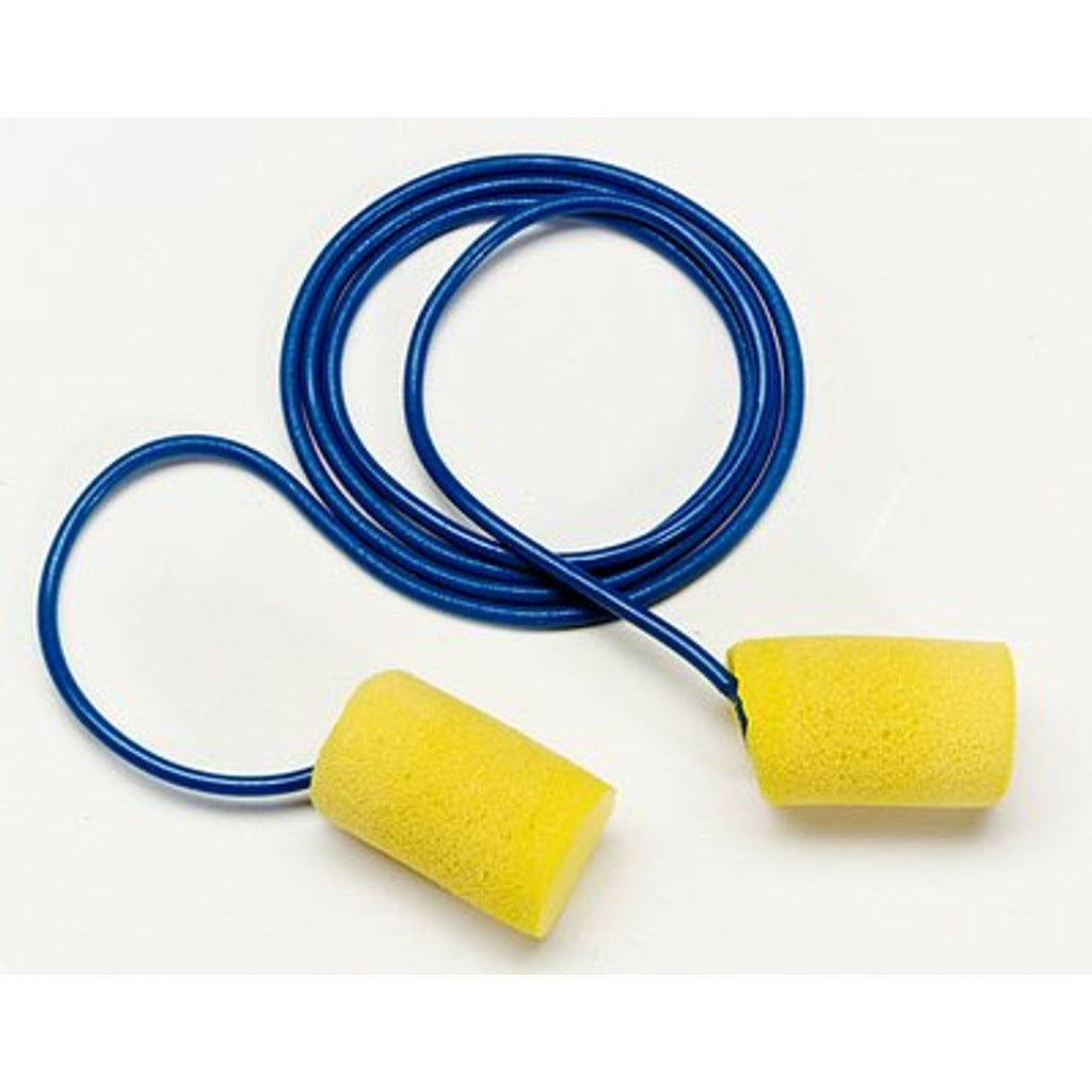 3M 311-1101 Foam Corded Earplugs, Yellow/Blue, NRR 29 Pack of 200 - OutdoorPowerDeals