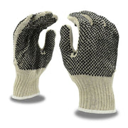 Cordova 3855 Knit Gloves Large Natural/Black Dot Double-Sided Grip Work Gloves - OutdoorPowerDeals