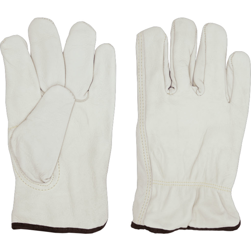 Ironwear 4189 Large Buffalo Leather Gloves Alabaster Finish Durable - OutdoorPowerDeals