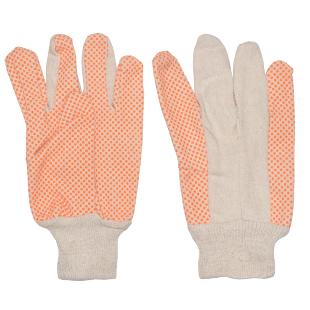 Ironwear 4240-04-XL Cotton Gloves, Orange Dot Grip, Extra Large - OutdoorPowerDeals
