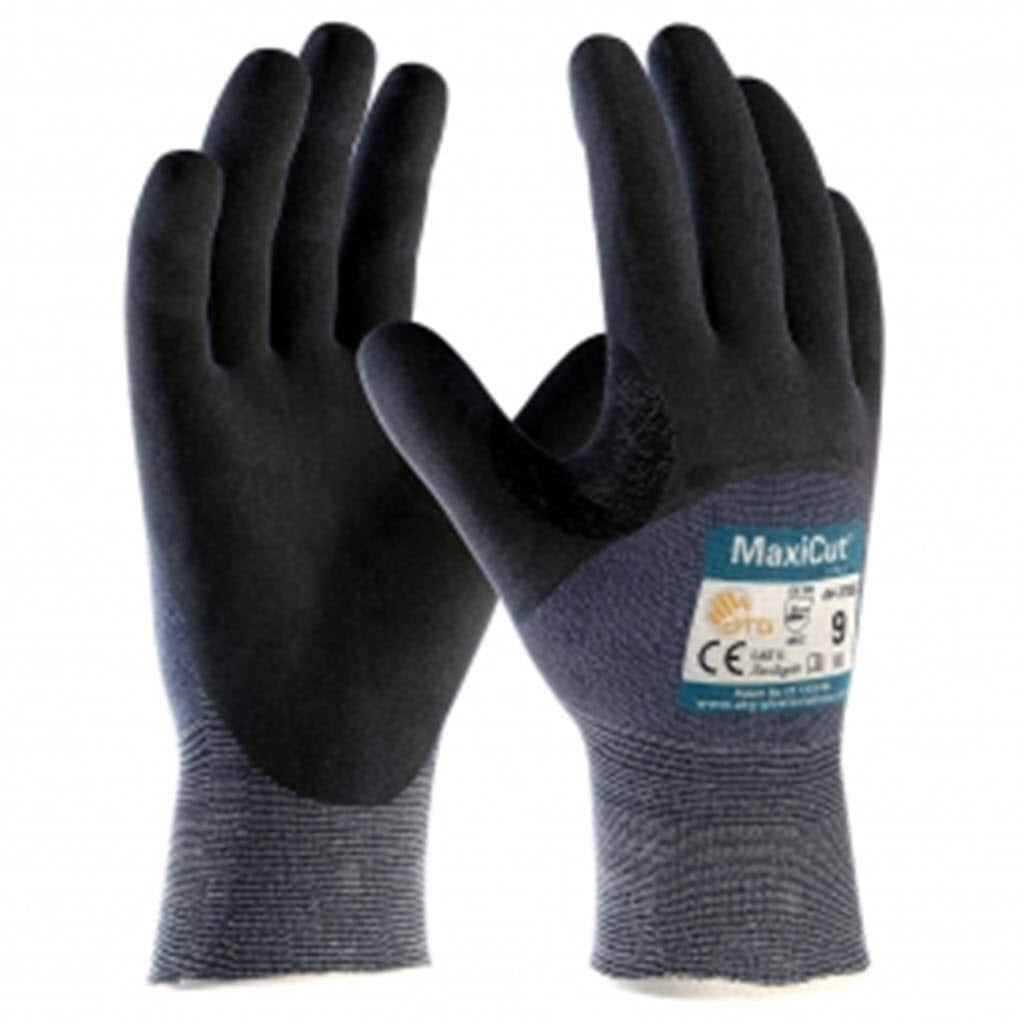 ATG GLOVES ULTRA NITRILE BLUE/BLACK LARGE 44-3755/L - OutdoorPowerDeals