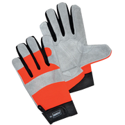 IRONWEAR  4870-DP LG GLOVES DOUBLE SPLIT MECH NATURL/ORANGE - OutdoorPowerDeals