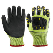 Ironwear 4885-2XL lime black impact glove, palm view