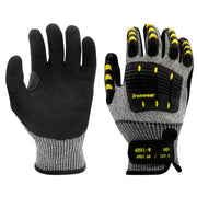 Ironwear 4891-W SM Wide Work Gloves, Heather Gray/Black, Durable Grip - OutdoorPowerDeals