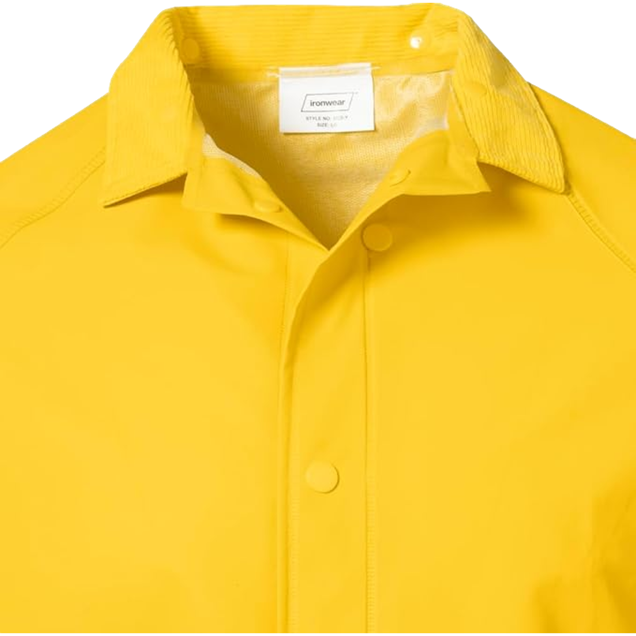Ironwear 9220-Y 49" 3XL Yellow Raincoat with Hood, Poly Construction