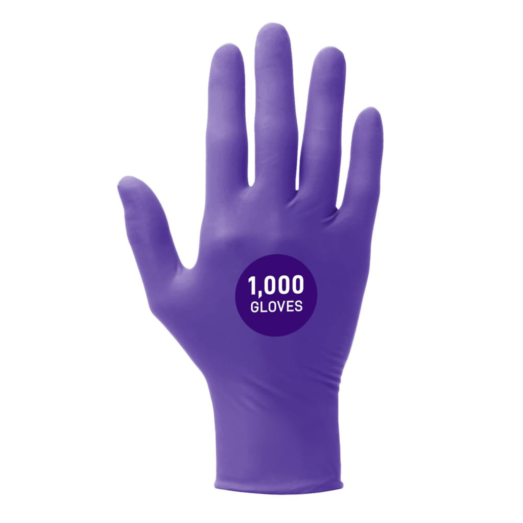 KleenGuard 55081 SM Purple Nitrile Gloves 6 Mil Disposable Powder-Free, Pro Grade (100) - OutdoorPowerDeals