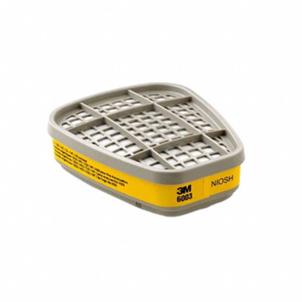 3M 6003 Organic Vapor/Acid Gas Respirator Cartridge, Dual-Cartridge Design - OutdoorPowerDeals