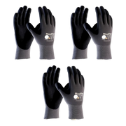 MaxiFlex 34-874 Ultimate Gloves Black Nylon/Nitrile – Medium Size Pack of 3