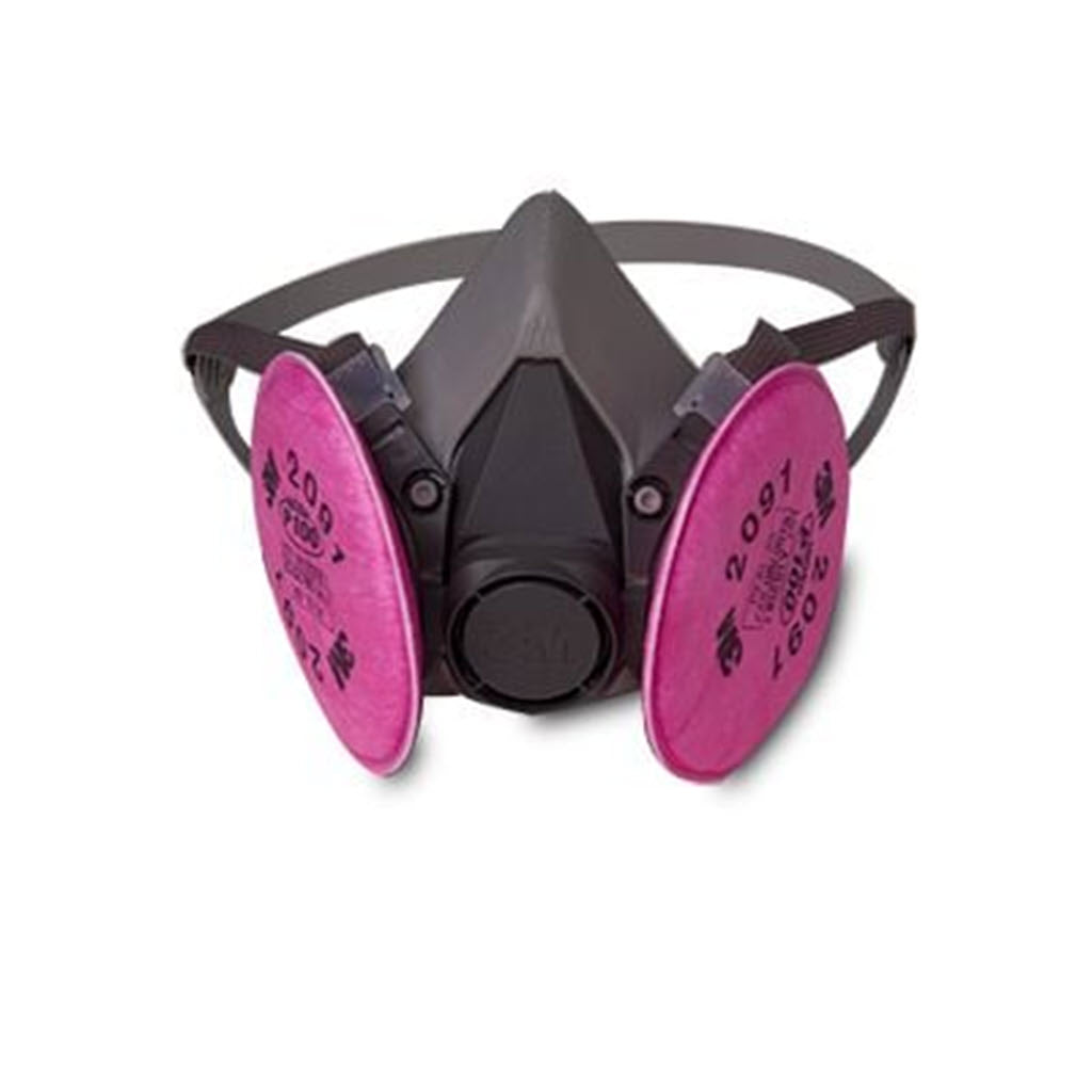 3M 6291 Half Face Respirator, Medium, 6000 Series with P100 Filters - OutdoorPowerDeals