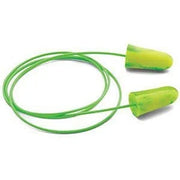 Moldex 6654 Foam Tapered Corded Earplugs, NRR 33, Bright Green - OutdoorPowerDeals