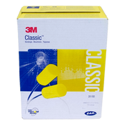 3M 311-1101 Corded Foam Earplugs Yellow/Blue Hearing Protection 200 Pair Box