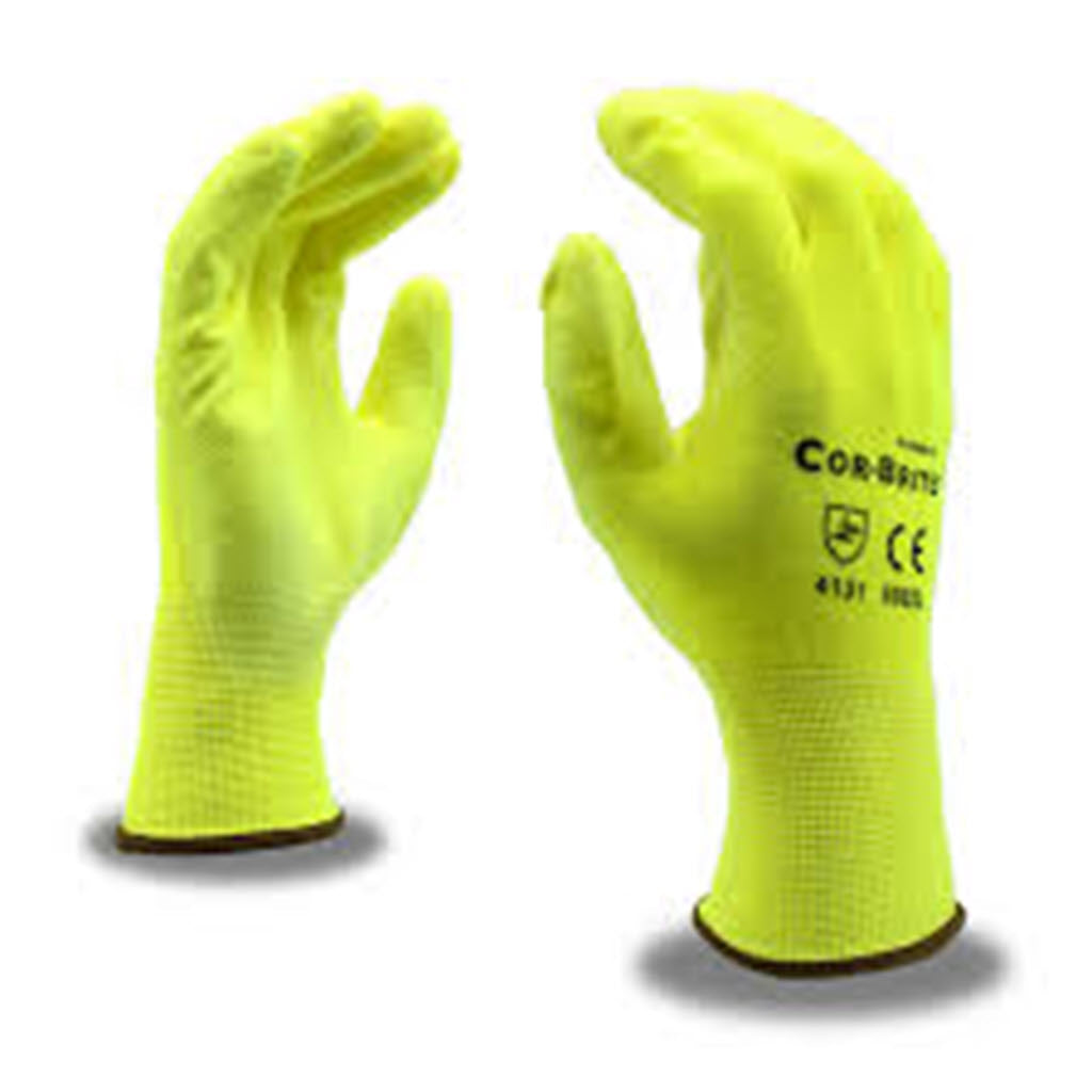 CORDOVA GLOVES COR-BRITE POLY HI-VIZ YELLOW 6902 - OutdoorPowerDeals