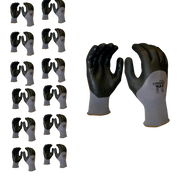 Cordova 6920-L Conquest Gloves Large Nylon/Nitrile Gray/Black Pack of 12