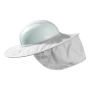 OccuNomix 899-008 White Cotton Twill Hard Hat Shade Neck Protector Sun Shield