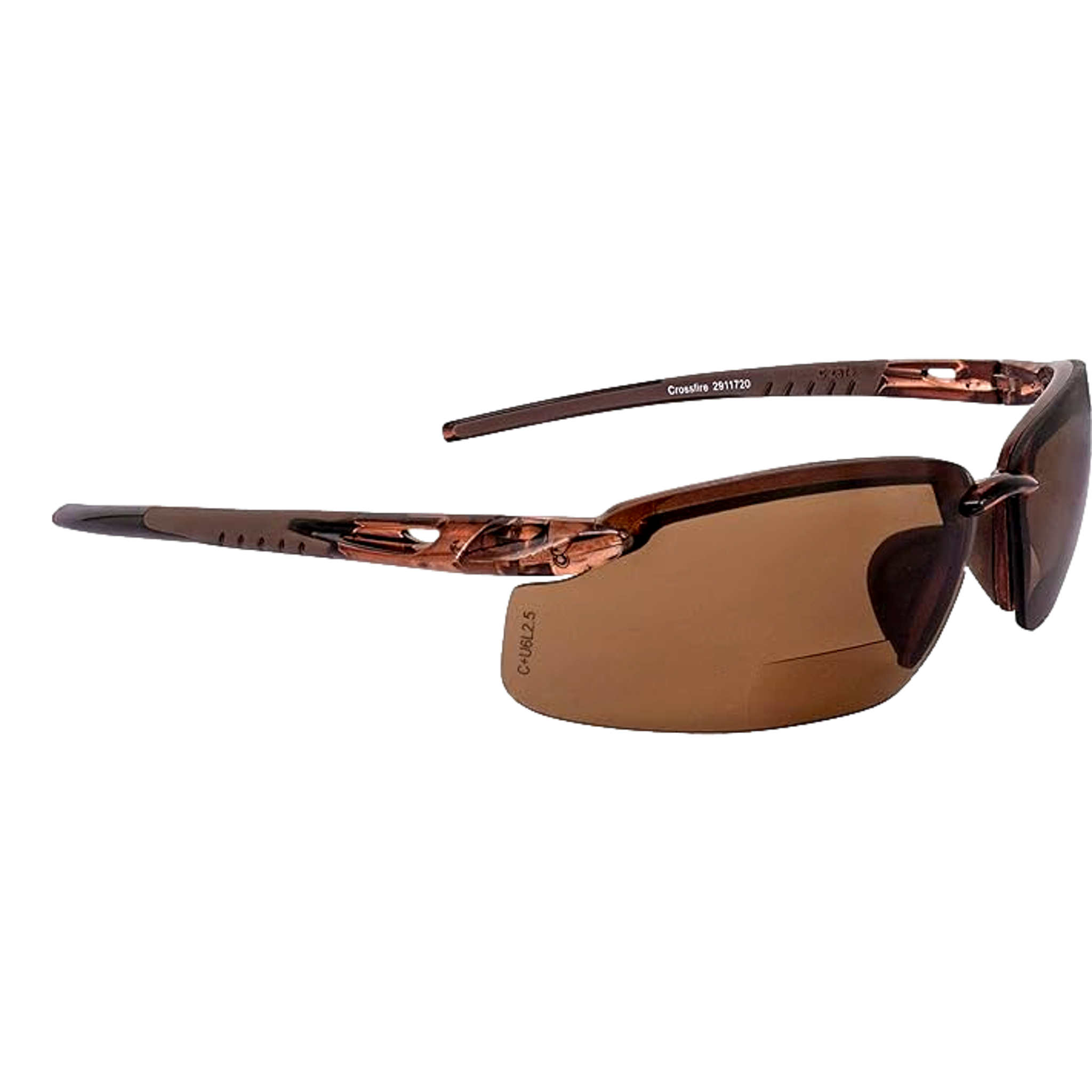 Radians ES5 Half Frame Reader Safety Glasses Brown/Brown Pack of 12