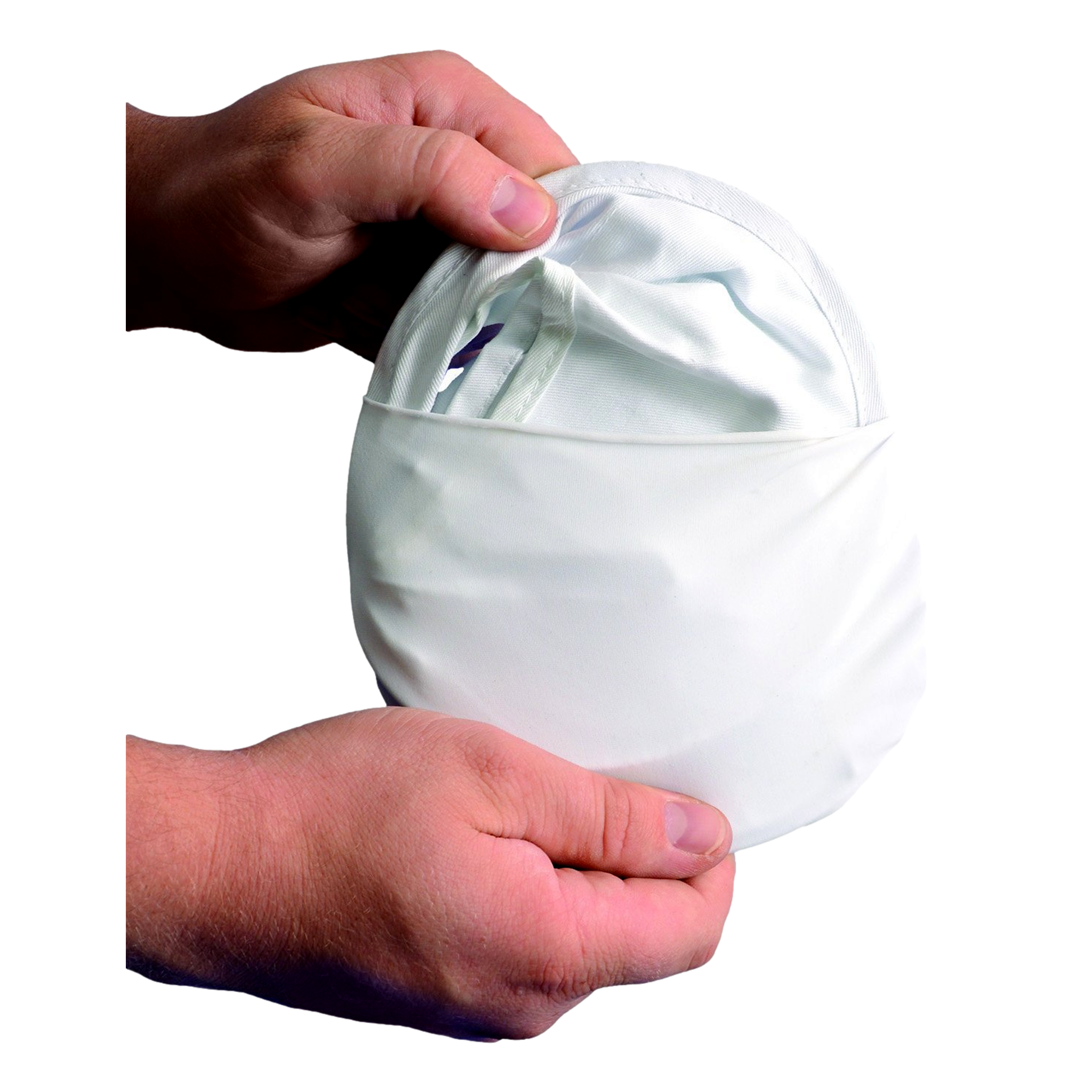 OccuNomix 899-008 White Cotton Twill Hard Hat Shade Neck Protector Sun Shield
