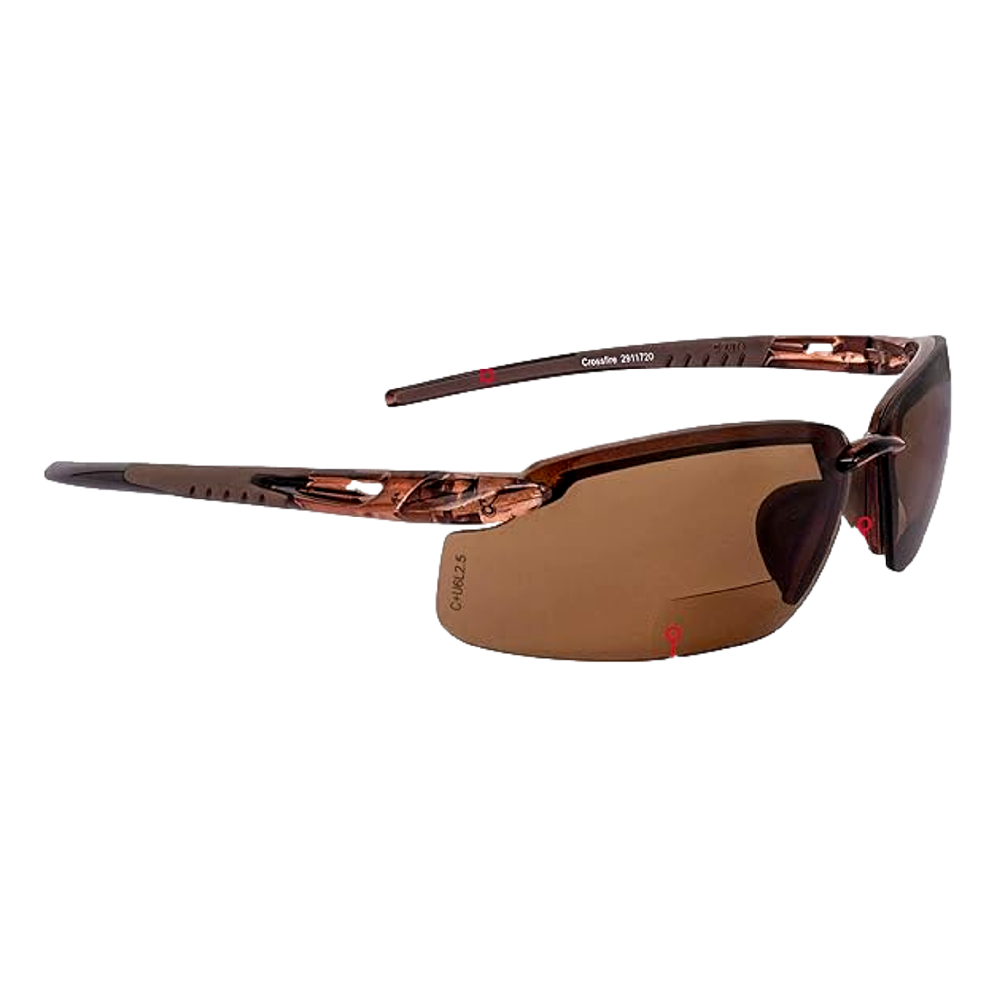 Radians ES5 Half Frame Reader Safety Glasses Brown/Brown Pack of 12