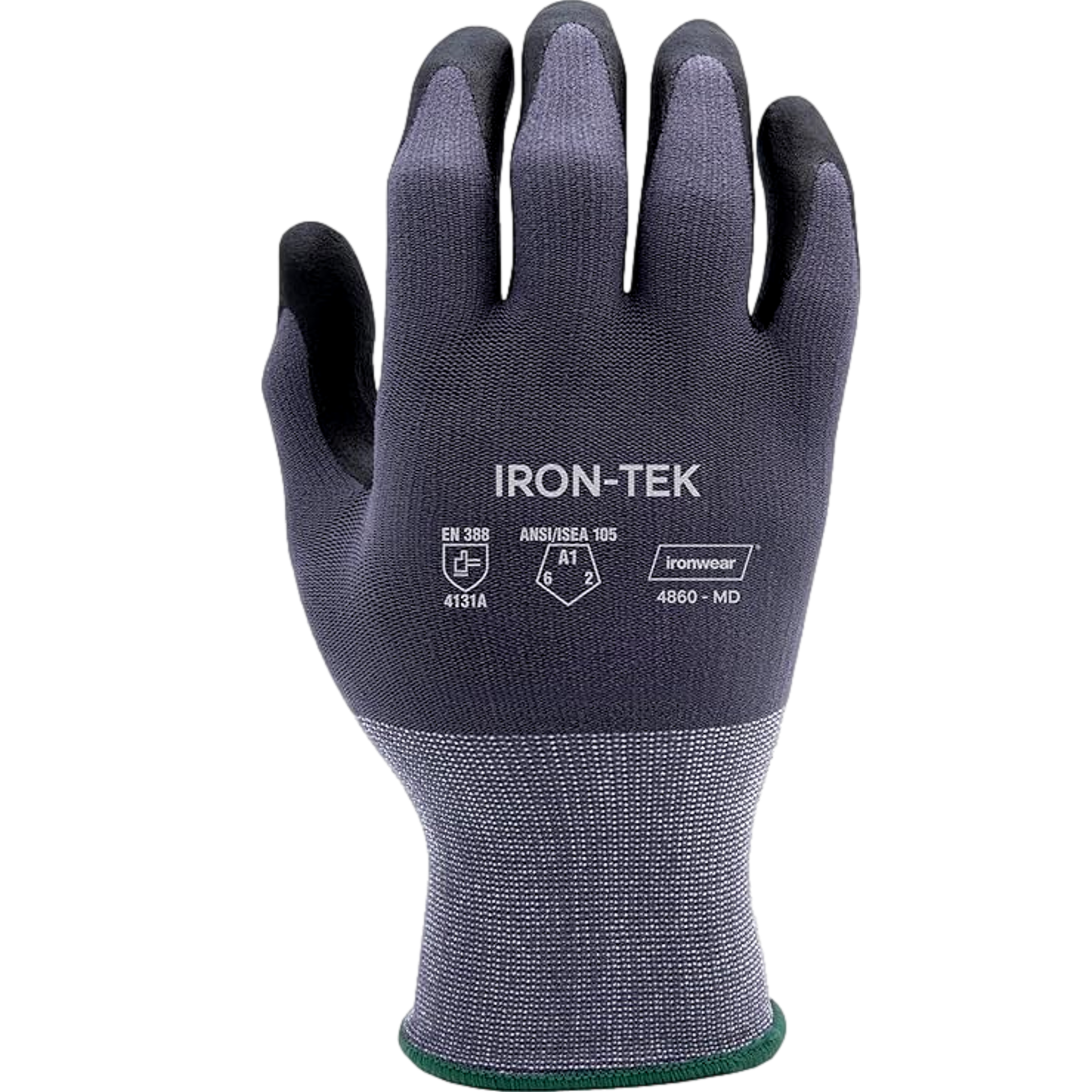 Ironwear Iron-Tek 4860 Foam Nitrile Coated Gloves – Grey/Black