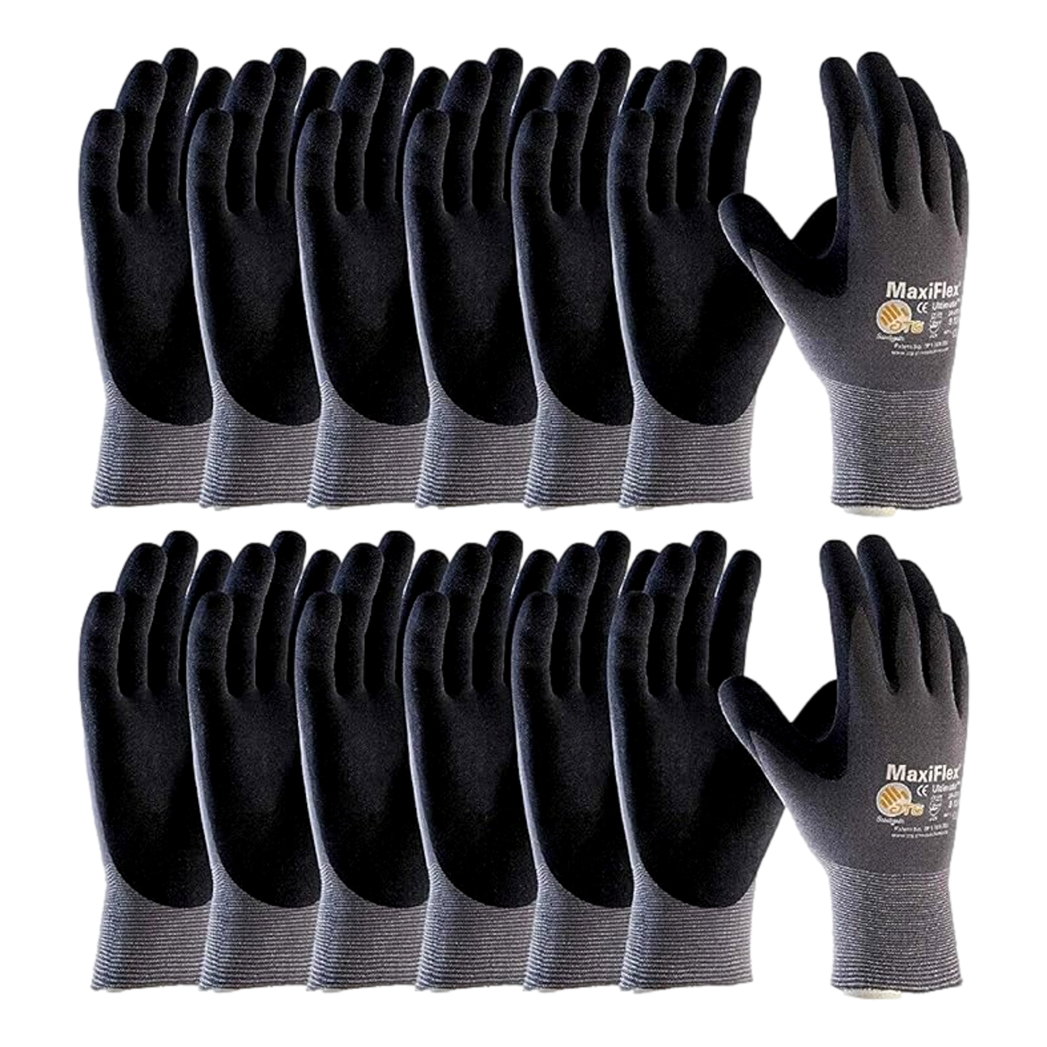 ATG 44-3755 Maxicut Ultra Nitrile Gloves Blue Black Large Pack of 12
