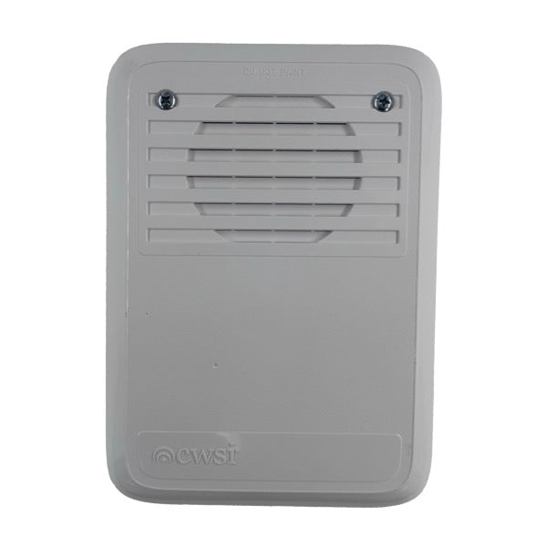 A gray CWSI low frequency sounder with a rectangular shape and multiple grills on the front.