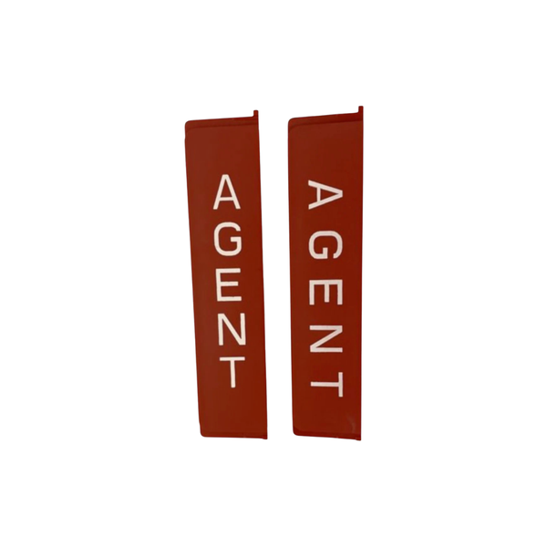 ELLP-AR - Eluxa AGENT lettering plate, red - Protegis Fire & Safety