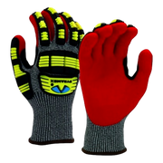 Pyramex GL609C Sandy Nitrile Cut-Resistant Gloves A5 Red XL
