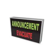 SP-2/MNS - Announcement Evacuate Notification Sign - Protegis Fire & Safety