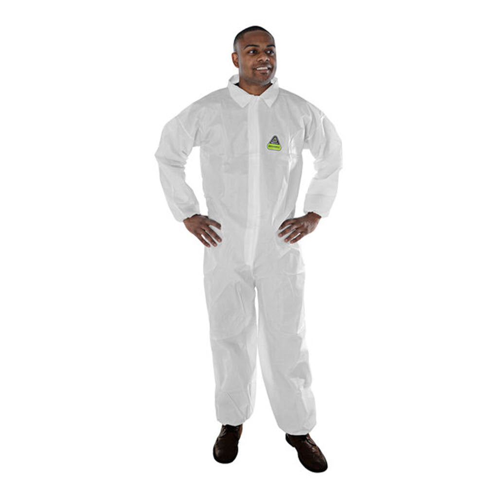Cordova MP200-3XL Polypropylene Coveralls, White, 3XL, Zipper Front, Case of 25 - OutdoorPowerDeals