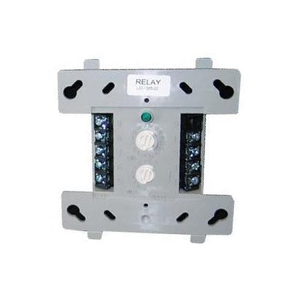 Notifier FRM-1 Relay Control Module, a fire alarm component with two sets of Form-C contacts and a panel-controlled LED indicator.