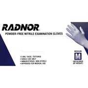 Radnor 64057294 8 Mil Nitrile Disposable Gloves, Blue, Medium, Box of 50