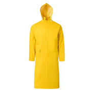 Ironwear 9220-Y 49" 3XL Yellow Raincoat with Hood, Poly Construction - OutdoorPowerDeals
