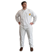 Cordova SMS200 2XL Disposable SMS Coveralls, White, Zipper Front, Case of 25 - OutdoorPowerDeals