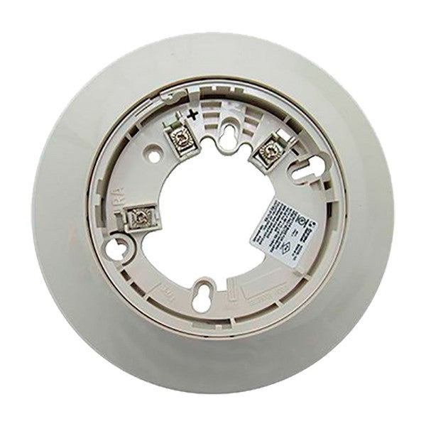 A 6-inch plug-in detector base designed for use with System Sensor's intelligent detectors, shown in a gray color.