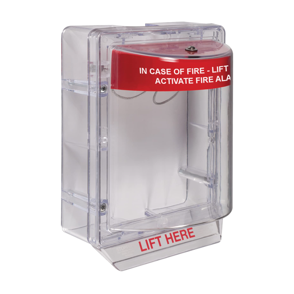STI-1130 - Stopper II fire alarm pull station cover with horn and spacer - Protegis Fire & Safety