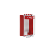 STI-13220FR - Universal Stopper dome cover with horn, surface mount, red - Protegis Fire & Safety