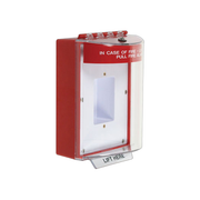STI-13410FR - Universal Stopper dome cover, enclosed back box, sealed plate, red - Protegis Fire & Safety