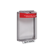 STI-13010FR - Universal Stopper dome cover, flush mount, red, fire label - Protegis Fire & Safety