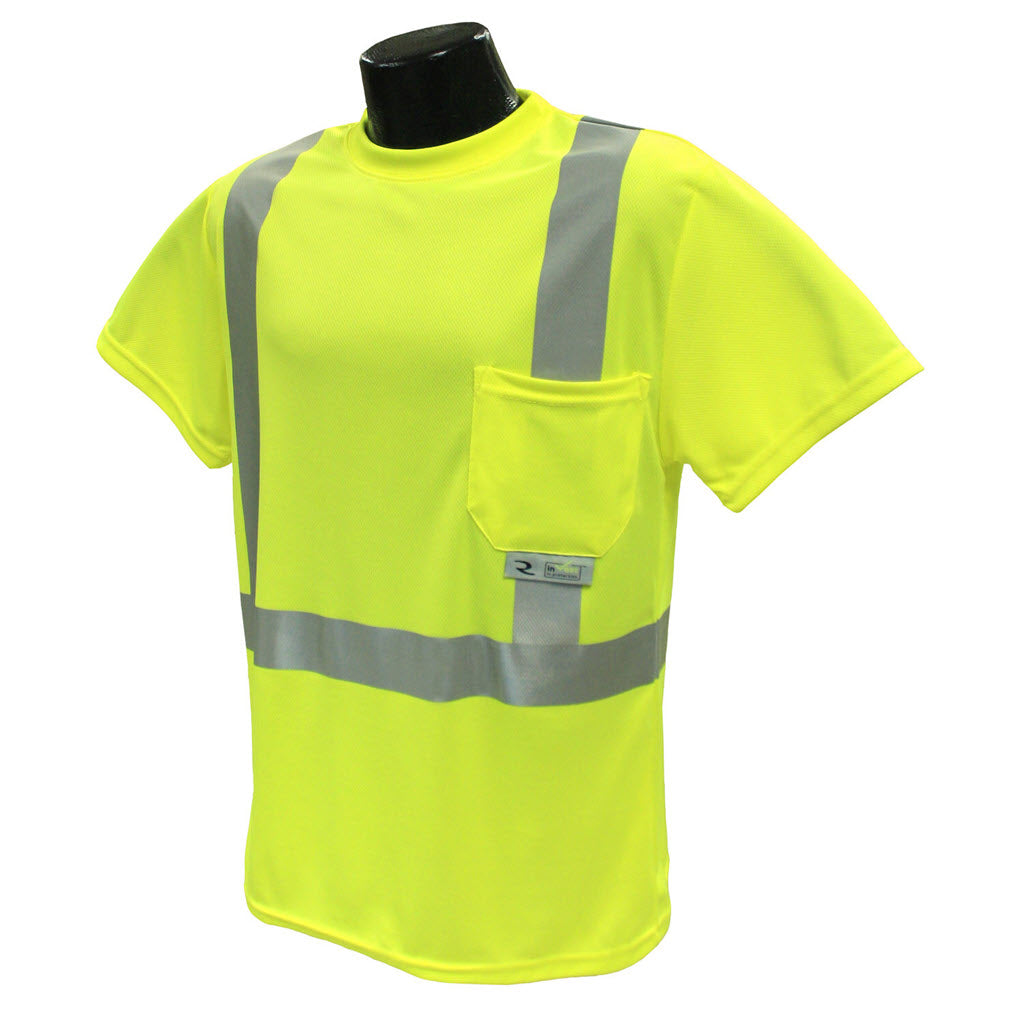 Radians ST11-2PGS 2XL Hi-Viz Green T-Shirt, Class 2, Moisture-Wicking - OutdoorPowerDeals