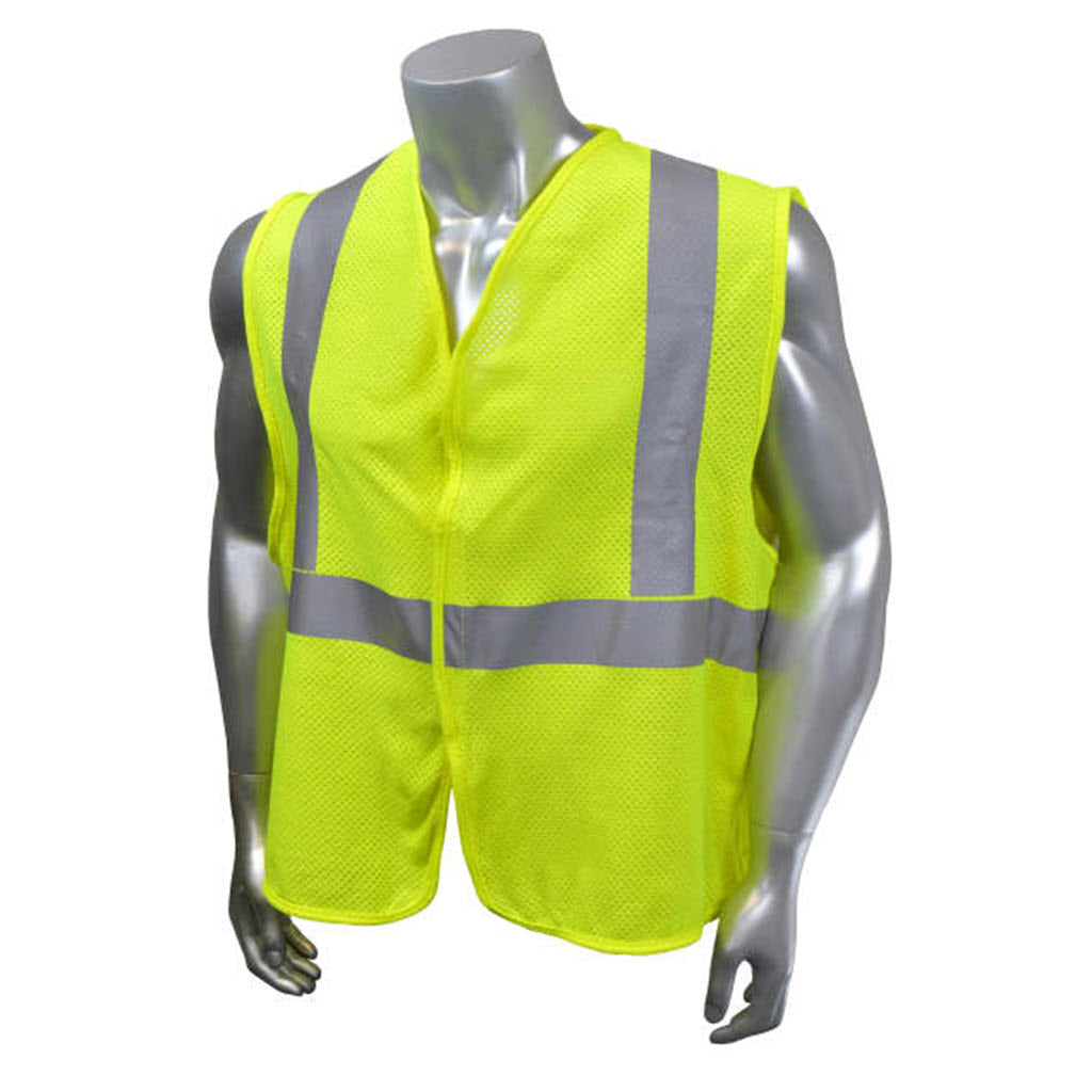 Radians SV97E-2VGM FR mesh safety vest, hi-viz green, front