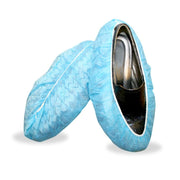 Cordova SC40 Blue Poly Shoe Covers, Non-Skid, Disposable, One Size (Pack of 100)