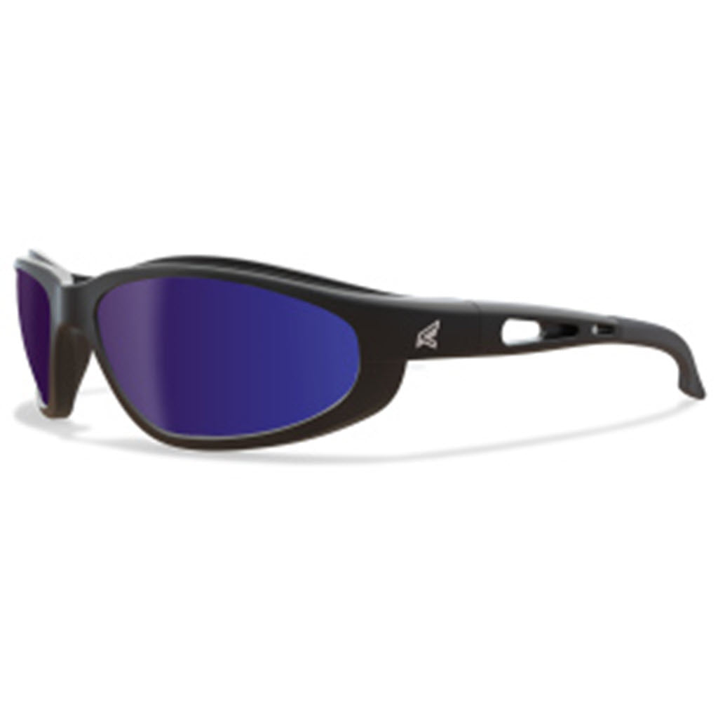 Edge Eyewear Dakura Safety Glasses TSMAP218 – Black Frame with Polarized Aqua Precision Blue Mirror Lens - OutdoorPowerDeals