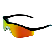 MCR T111R Triwear Safety Glasses Onyx Frame Fire Mirror Lens