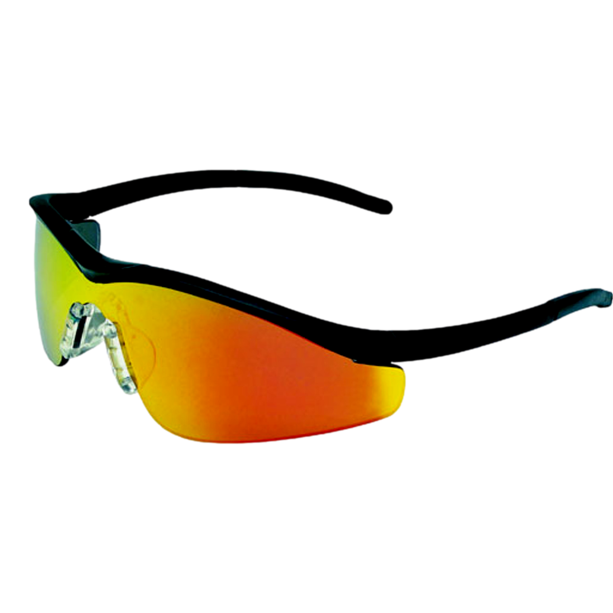 MCR T111R Triwear Safety Glasses Onyx Frame Fire Mirror Lens