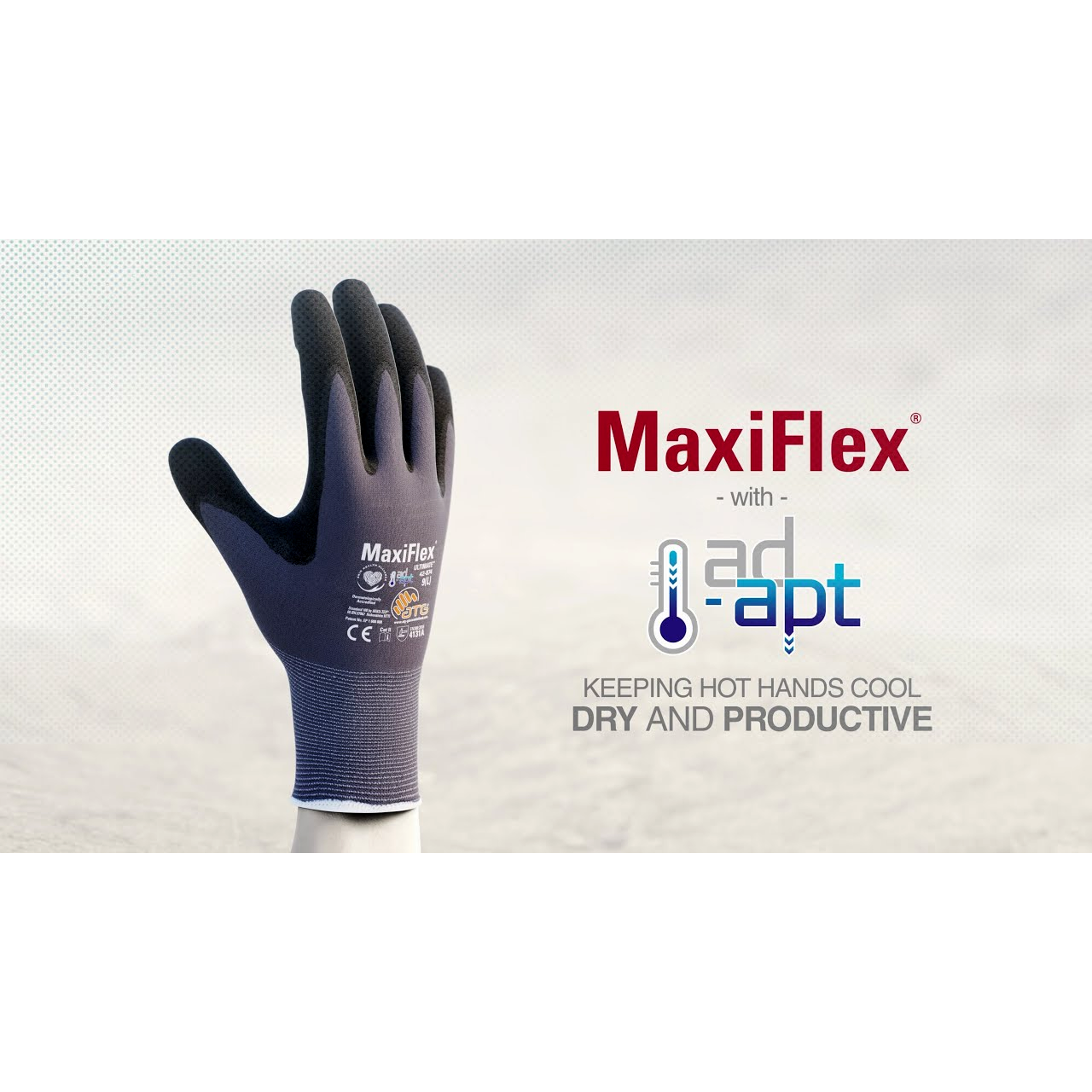 MaxiFlex 34-874 Ultimate Gloves Black Nylon/Nitrile – Pack of 12 Medium Work Gloves